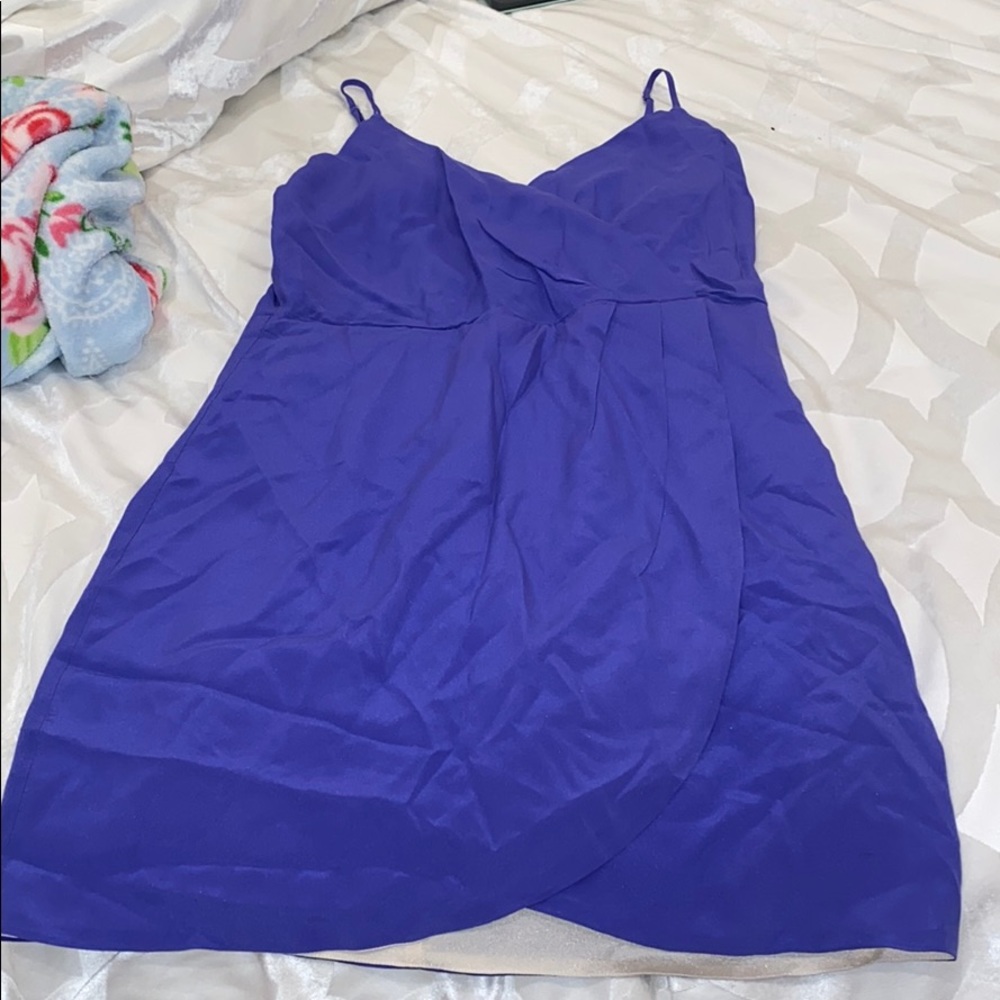 Violet/blueish silk dress